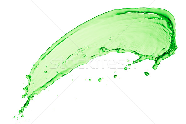 Stock fotó: Zöld · folyadék · csobbanás · dzsúz · fehér · gyümölcs