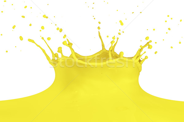 塗料 黄色 孤立した 白 抽象的な ストックフォト © kubais