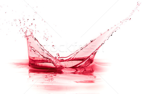 Foto d'archivio: Vino · rosso · splash · isolato · bianco · acqua · vino