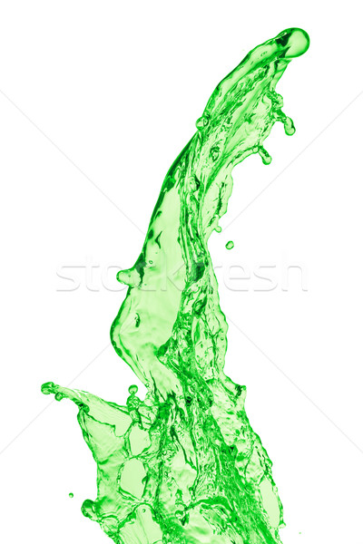 Stockfoto: Groene · vloeibare · splash · sap · witte · vruchten