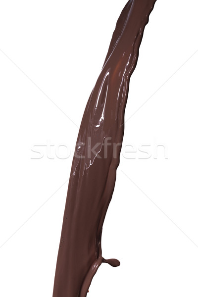 Olvadt étcsokoládé áramló sötét csokoládé izolált Stock fotó © kubais