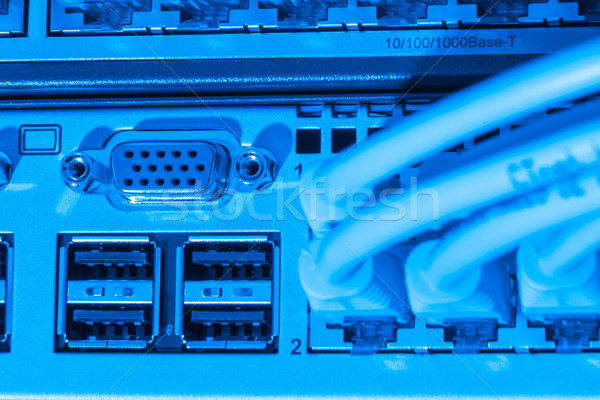 Réseau câbles switch matériel [[stock_photo]] © kubais