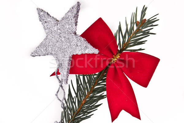 decorated Christmas tree branch Stock photo © kubais