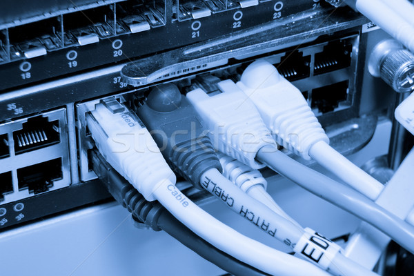 Ethernet kabli labirynt komputera sieci internetowych Zdjęcia stock © kubais