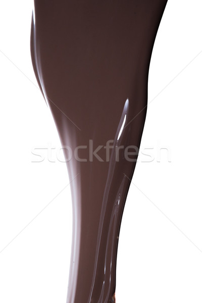 Stockfoto: Pure · chocola · chocoladestroop · geïsoleerd · witte · voedsel