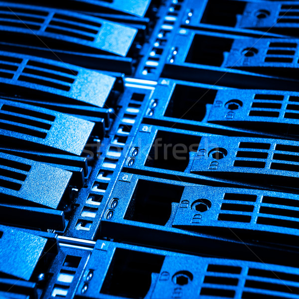 Centro de datos primer plano Internet tecnología red azul Foto stock © kubais