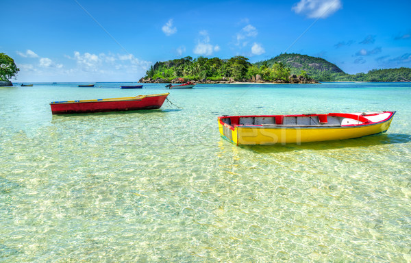 beach on Seychelles Stock photo © kubais