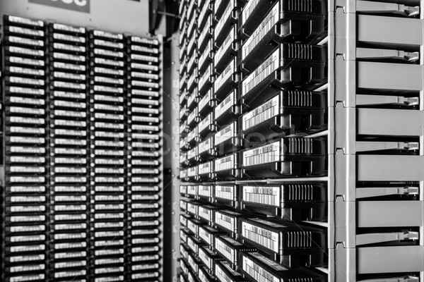 Rechenzentrum Lagerung Internet Zimmer Technologie Tür Stock foto © kubais