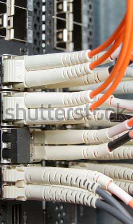 network cables connected to switch Stock photo © kubais