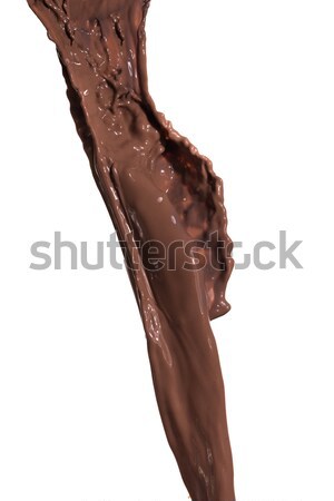 Stock fotó: Olvadt · étcsokoládé · áramló · sötét · csokoládé · izolált