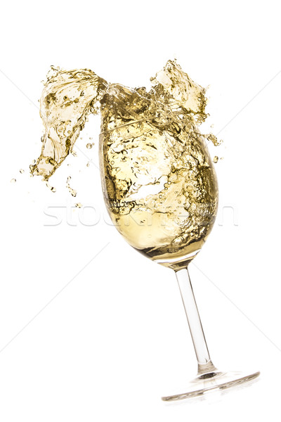 Vin alb stropire izolat alb abstract bea Imagine de stoc © kubais