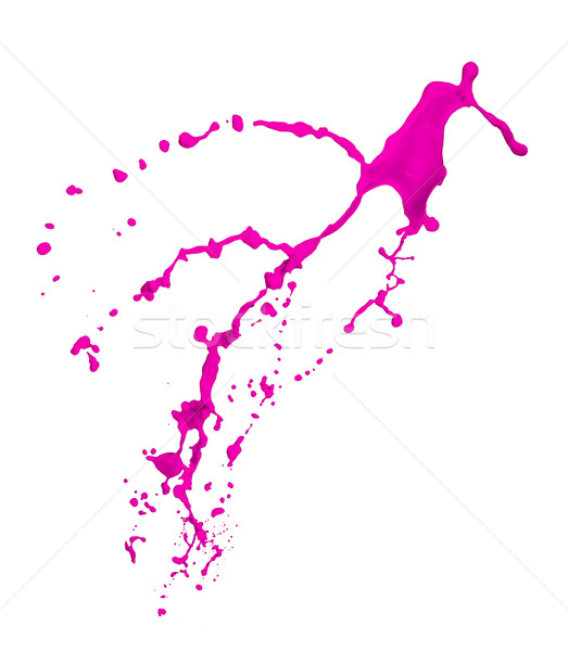 Foto stock: Magenta · pintar · salpico · isolado · branco · cor