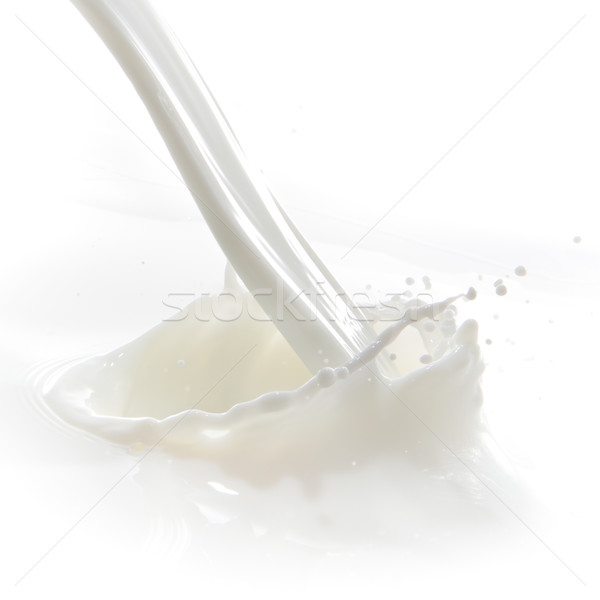 Mleka splash odizolowany biały streszczenie Zdjęcia stock © kubais