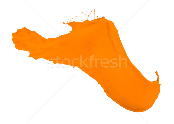 Stock photo: orange paint splash