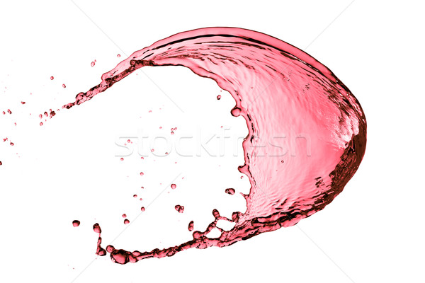 Vörösbor csobbanás izolált fehér buli bor Stock fotó © kubais