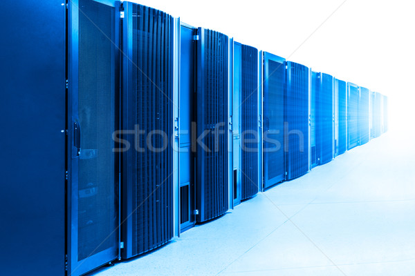 Netwerk server kamer rij sterke licht Stockfoto © kubais