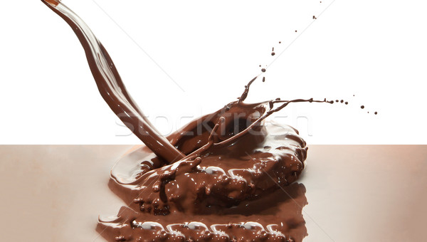 チョコレート スプラッシュ 孤立した 白 ミルク ストックフォト © kubais