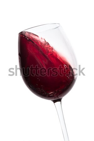 Stock photo: red wine glass