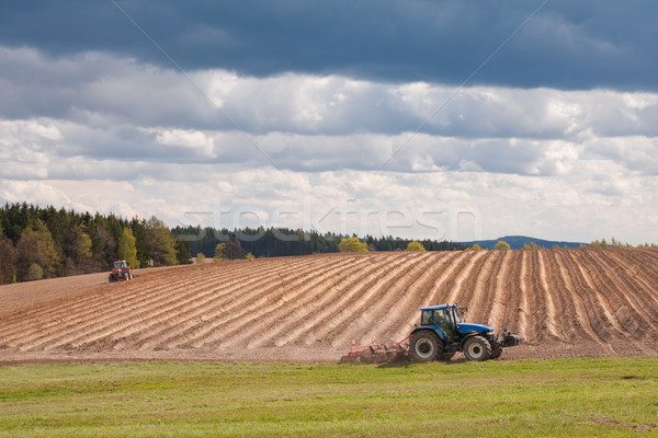 tractor plowing filed Stock photo © kubais