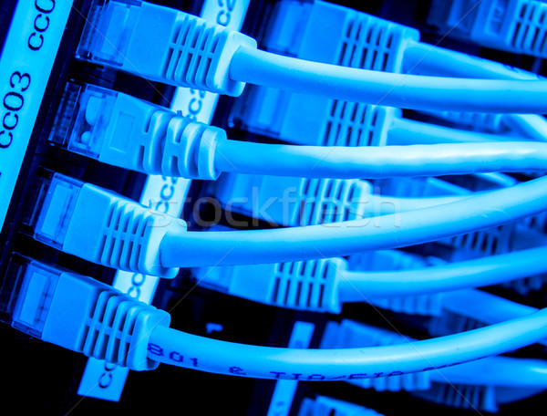 [[stock_photo]]: Réseau · câbles · technologie · câble · communication