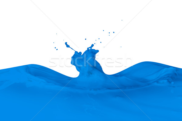 Boya mavi yalıtılmış beyaz soyut Stok fotoğraf © kubais