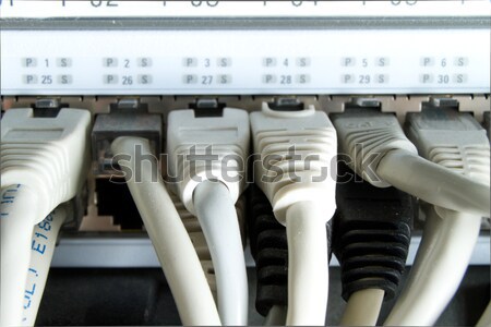 network hub and patch cables Stock photo © kubais