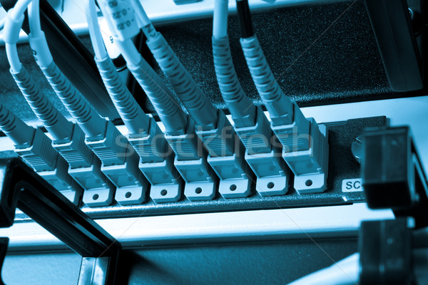 Optikai rost csomópont internet infrastruktúra szerver Stock fotó © kubais