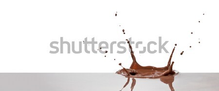 Fondu chocolat noir sombre chocolat isolé [[stock_photo]] © kubais