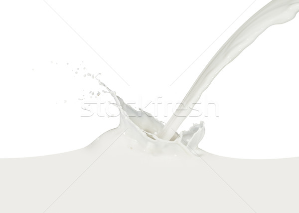 Stock foto: Milch · splash · isoliert · weiß · abstrakten