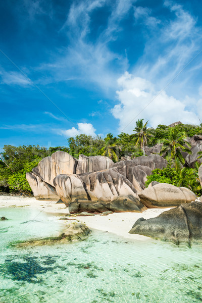 Anse Sous d'Argent beach with granite boulders Stock photo © kubais