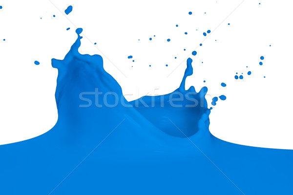 Pintura azul aislado blanco resumen Foto stock © kubais