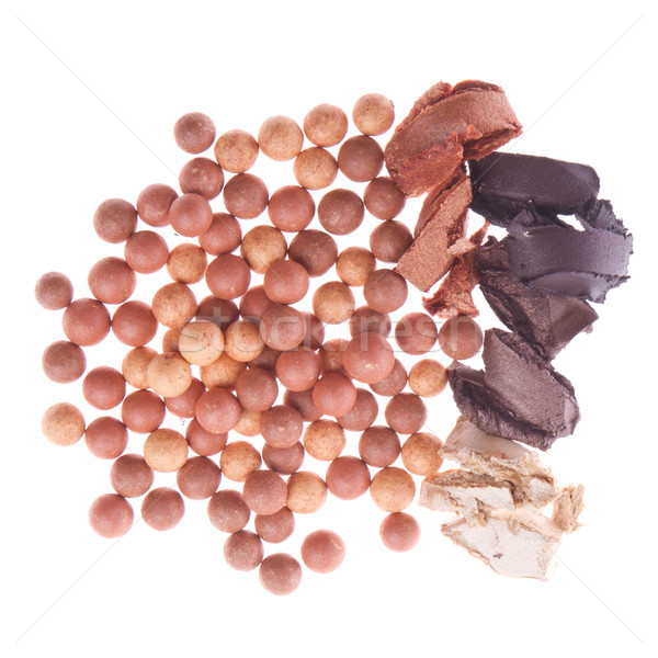 [[stock_photo]]: Perles · crème · isolé · blanche · texture · oeil