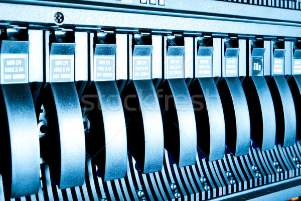 Data center detaliu afaceri calculator serverul securitate Imagine de stoc © kubais