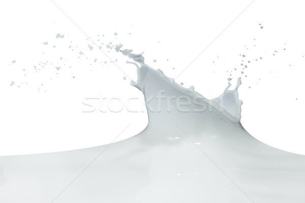 Mleka splash odizolowany biały streszczenie Zdjęcia stock © kubais