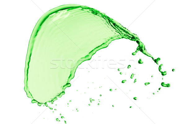 Yeşil sıvı sıçrama meyve suyu beyaz meyve Stok fotoğraf © kubais