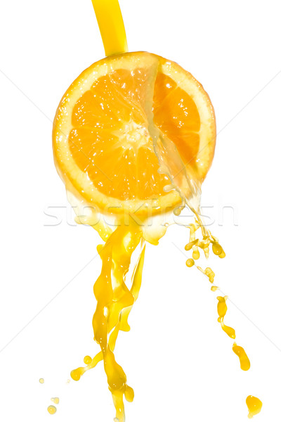 Orangensaft splash isoliert weiß Design trinken Stock foto © kubais