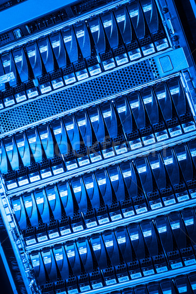 Data center Internet tehnologie reţea albastru Imagine de stoc © kubais