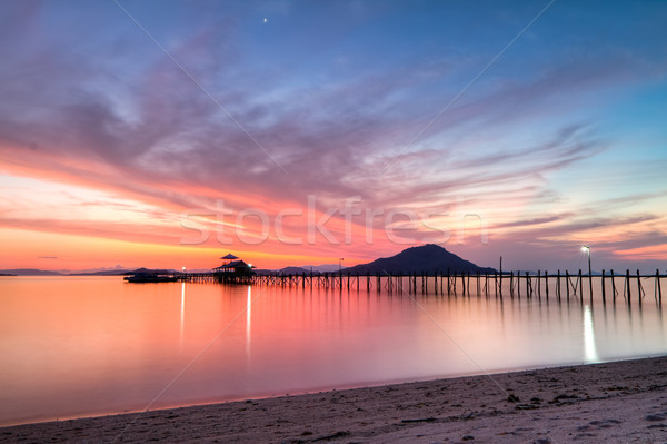 sunset at Kanawa Island, Indonesia Stock photo © kubais