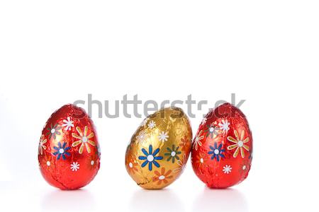 Foto d'archivio: Cioccolato · easter · eggs · isolato · Pasqua · fiore · primavera