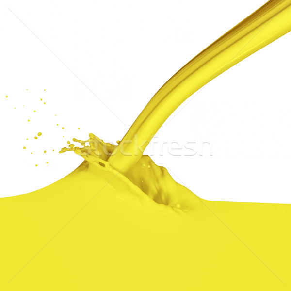 Pintura amarillo aislado blanco resumen Foto stock © kubais