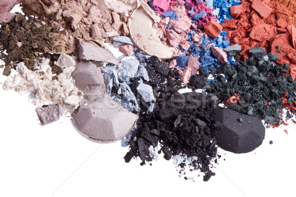 Stock photo: set of multicolor crushed eyeshadows