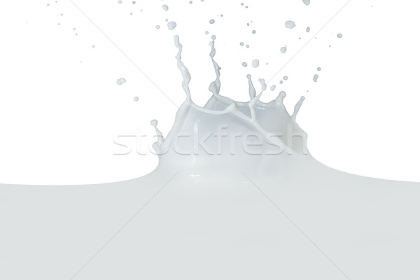 Leite salpico isolado branco abstrato Foto stock © kubais