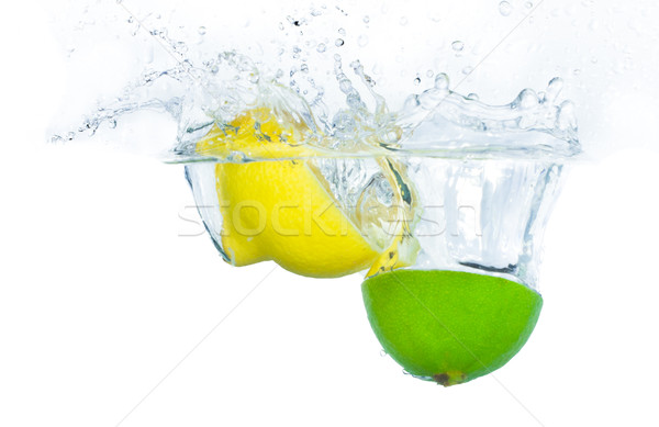 Cítricos cal limón agua aislado Foto stock © kubais