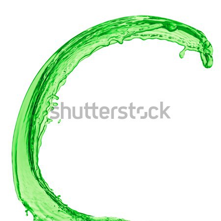 Stockfoto: Groene · vloeibare · splash · sap · witte · vruchten