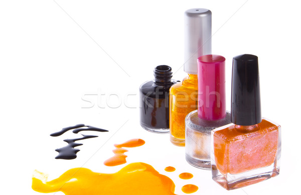 [[stock_photo]]: Vernis · à · ongles · isolé · blanche · mode · corps