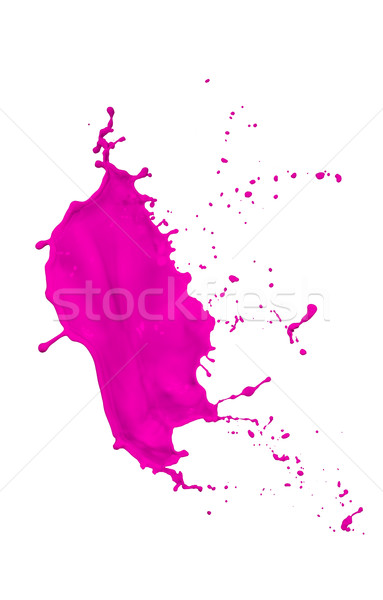 Stock photo: magenta paint splash