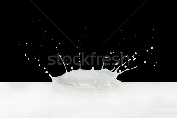 Latte splash isolato nero vernice Foto d'archivio © kubais