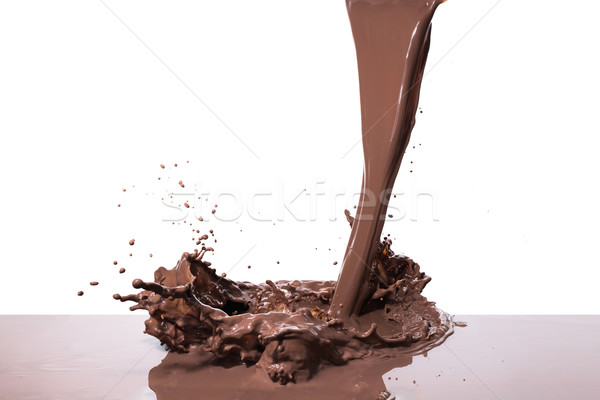горячий шоколад всплеск изолированный белый текстуры Сток-фото © kubais