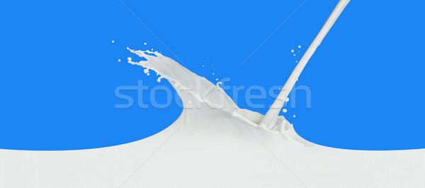 Mleka splash odizolowany niebieski farby Zdjęcia stock © kubais