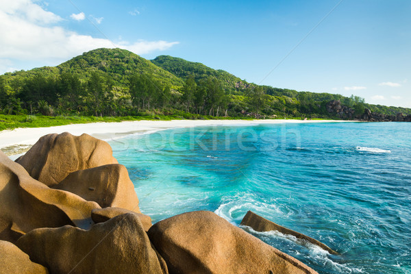 tropical turquoise sea with granite boulders Stock photo © kubais